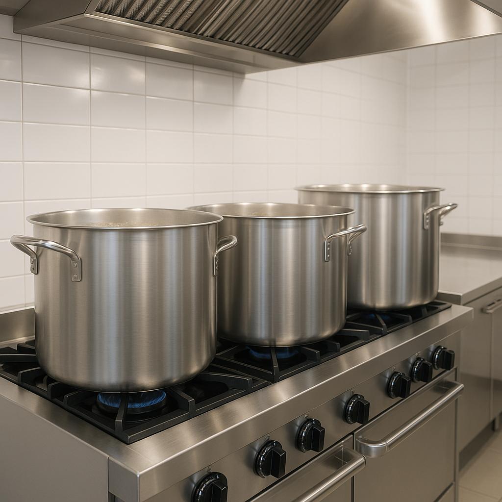 プロ仕様の厨房で手作りされるラーメン